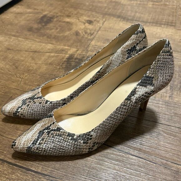 NEW Cole Haan snakeskin point toe heels - Picture 1 of 5
